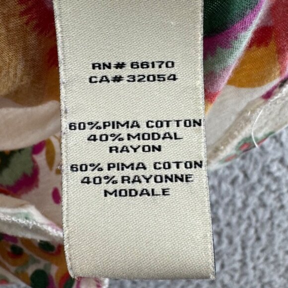 Anthropologie Ric Rac Floral Print Cap Sleeve Tunic Top  Size Small - Picture 9 of 10